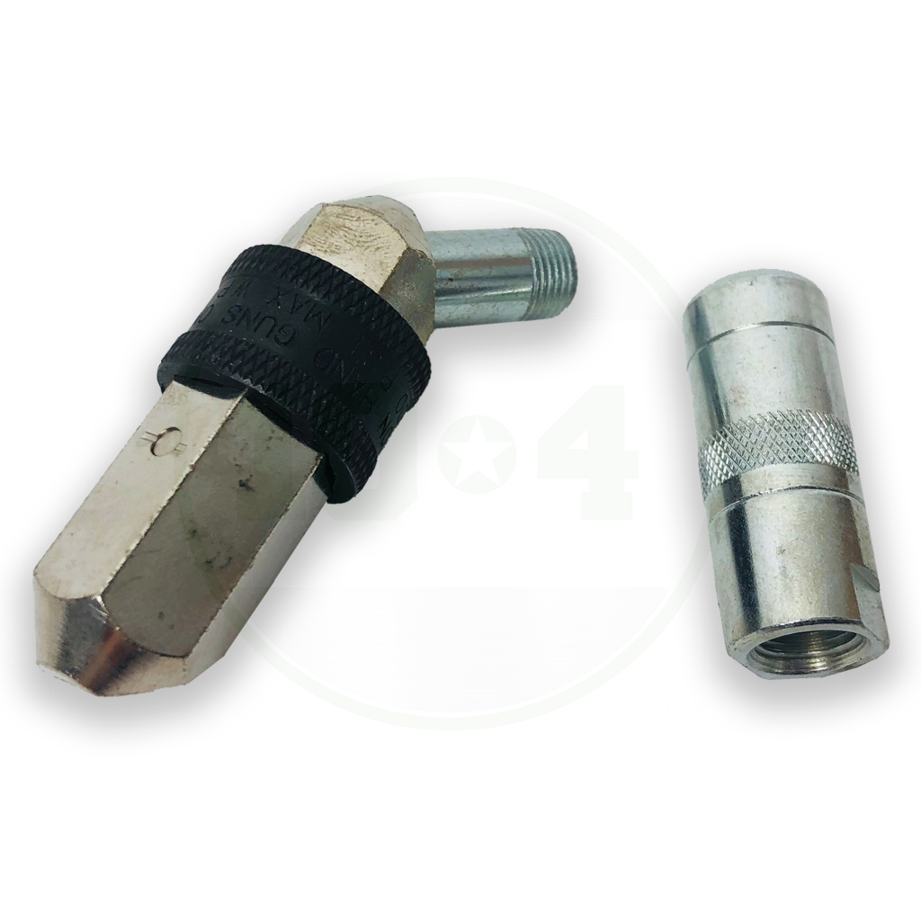 Lumax LX-1400-6 Standard Grease Coupler – 1/8 NPT, Pack Of 6, For Grease Guns Up To 4,500 PSI